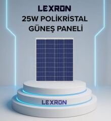 Lexron 25W Polikristal Güneş Paneli