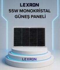 Lexron 55W Monokristal Güneş Paneli