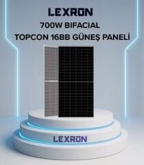 Lexron 700W Half - Cut Topcon Bifacial Güneş Paneli