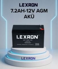 Lexron 7.2AH - 12V AGM Kuru Tip Akü