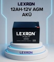 Lexron 12AH - 12V AGM Kuru Tip Akü
